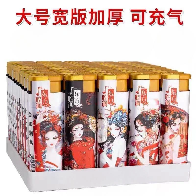 厂家直供防风批发一次性普通超市家用明火打火机一整盒加厚防爆