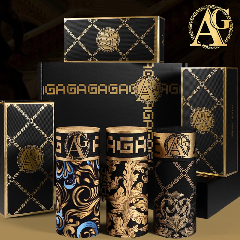 AG男士潮流印花冰丝平角内裤男款透气舒适10A抗菌磁石独立礼盒装