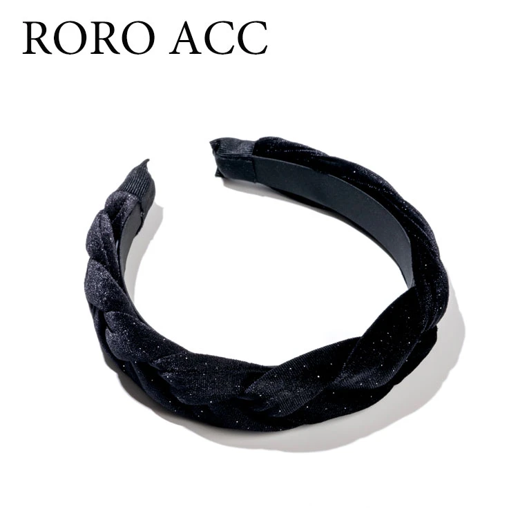 韩国高级感丝绒发箍满天星气质头箍发饰压发增高颅顶头饰法式发卡