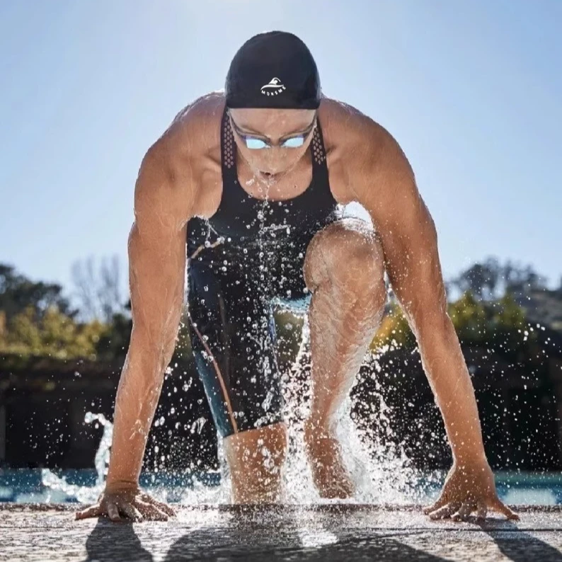 游泳教练力荐！砖业高清防水防雾硅胶带男女情侣成人泳镜泳帽套装