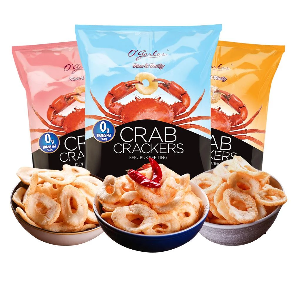 【自营】印尼啪啪通虾片奥嘉莱蟹片薯片休闲零食小吃膨化食品笋0g