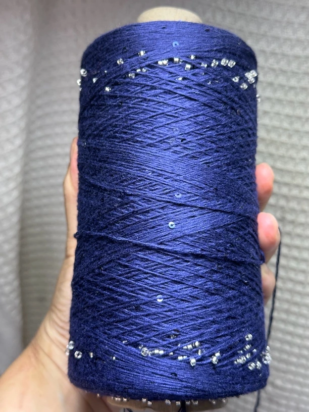 深海蓝色 毛线  手工编织毛线