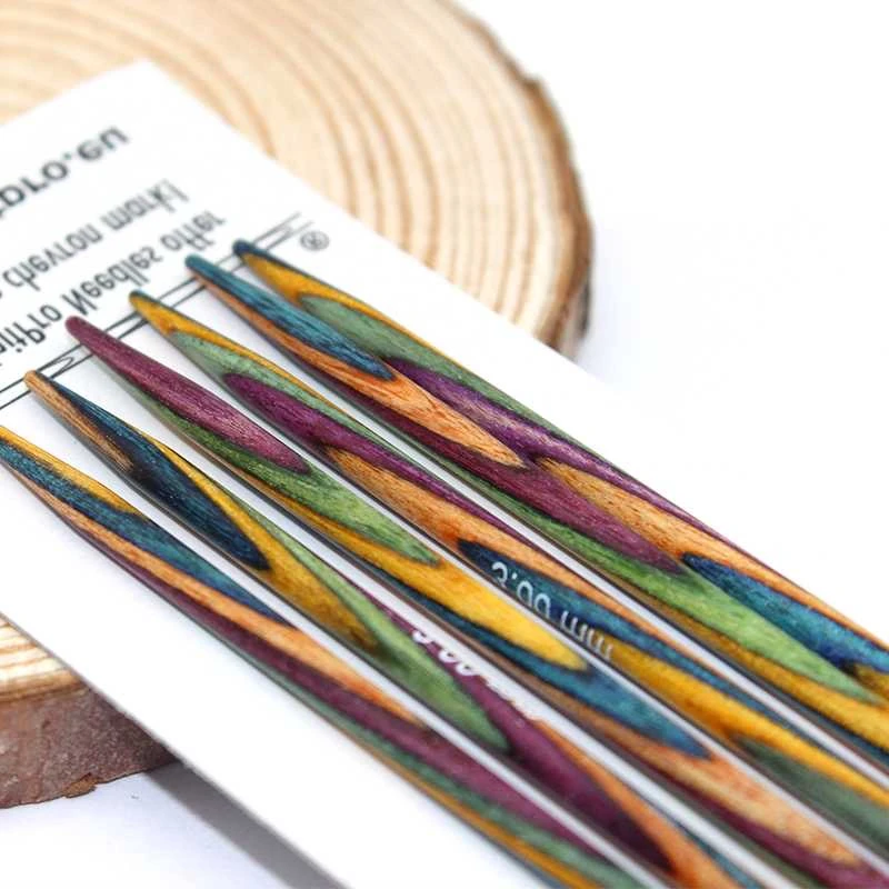 F 【印度KP 20厘米彩木直针】毛衣针20厘米短直针