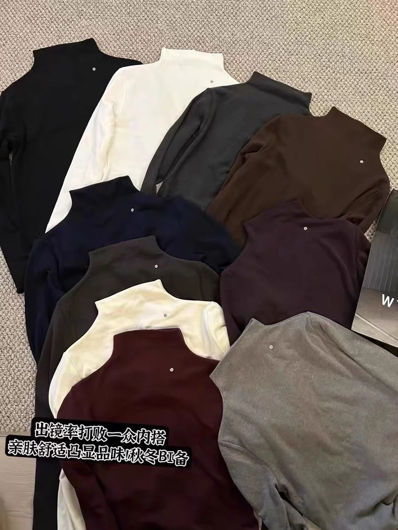 【云云精选】2651 德绒半高领打底T恤