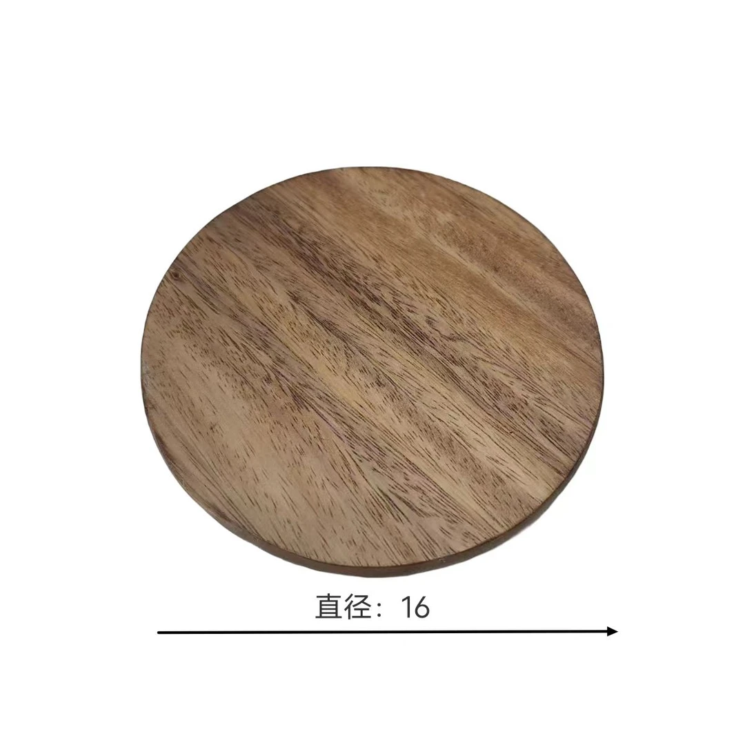 南美胡桃木托盘隔热垫茶杯垫直径16公分(原木色）一片装