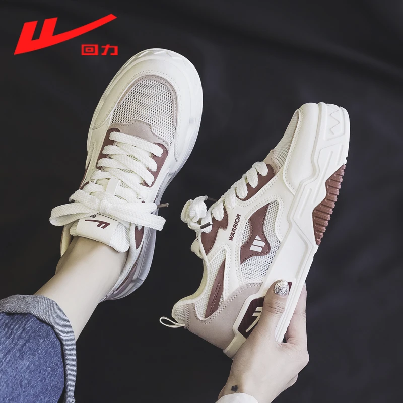 Warrior/回力A-A网面小白鞋女鞋2024年新款夏季爆款情侣休闲运动