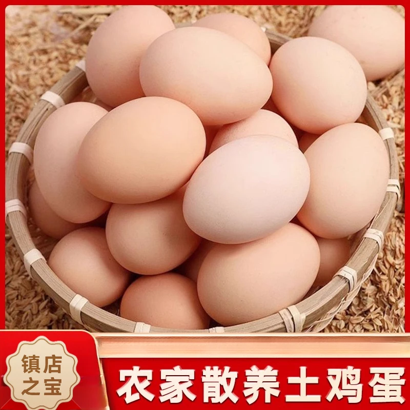 4/50枚正宗谷物喂养土鸡蛋现捡现发农家散养新鲜好吃营养月子蛋