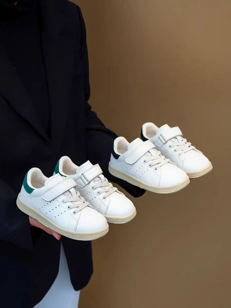 萌蒙潮童2024春秋季麦昆小白鞋男童板鞋女童小白鞋大童运动鞋