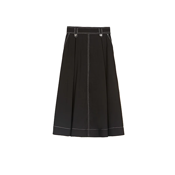 时尚高腰休闲夏季优雅a字中长款高档大码女装职业半身裙S232Z1188