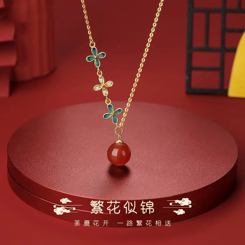 钛钢项链 爆款2025新款国风气质繁花似锦项链女不掉色精致锁骨链