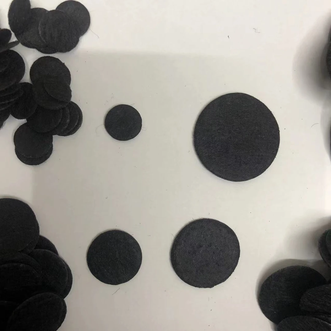 黑色圆形不织布片