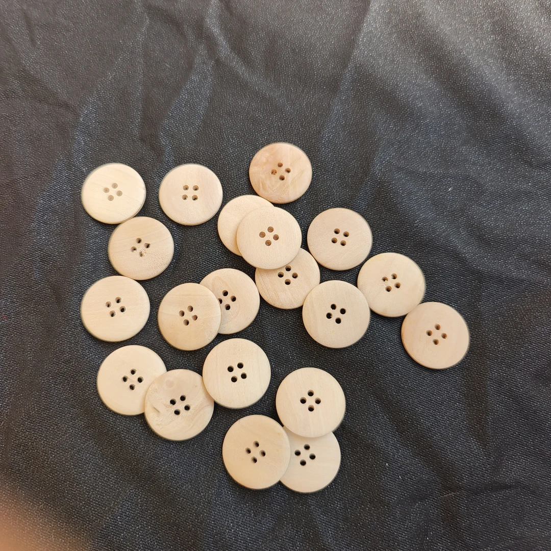 直径2.5cm四眼木扣10个  扣子