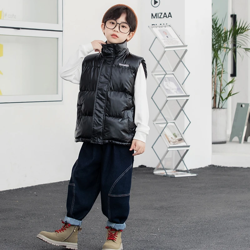 【达人专属】中大童马甲韩版加厚立领外穿马夹保暖洋气男女童背心