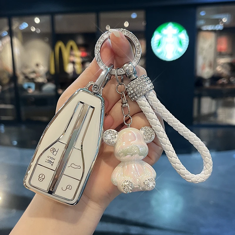 红旗hs5钥匙套2022款h9车h5/h7/hs7/hs9高档经典壳扣包男女士专用