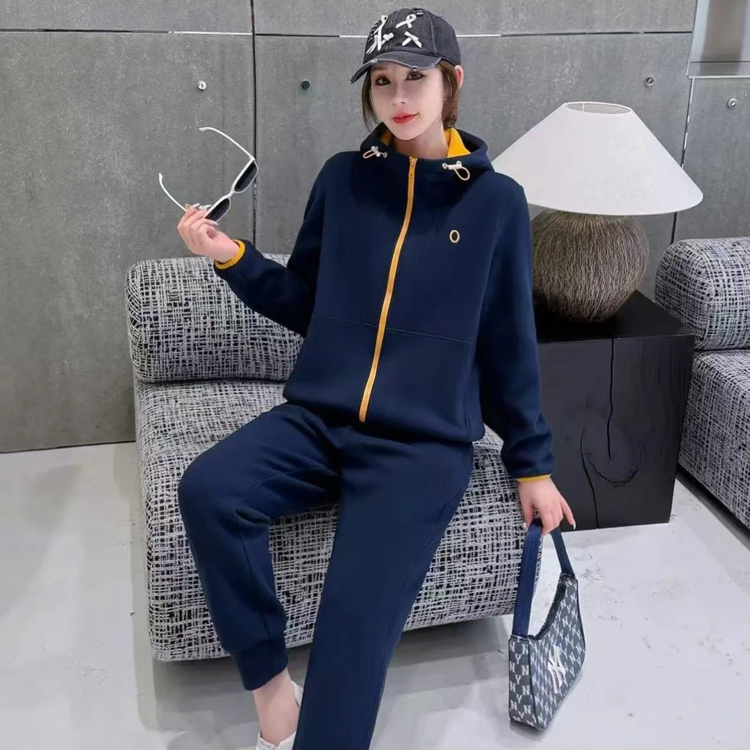 【秋冬新款】“御寒锁温”双面防风一体绒休闲大码运动连帽百搭套装