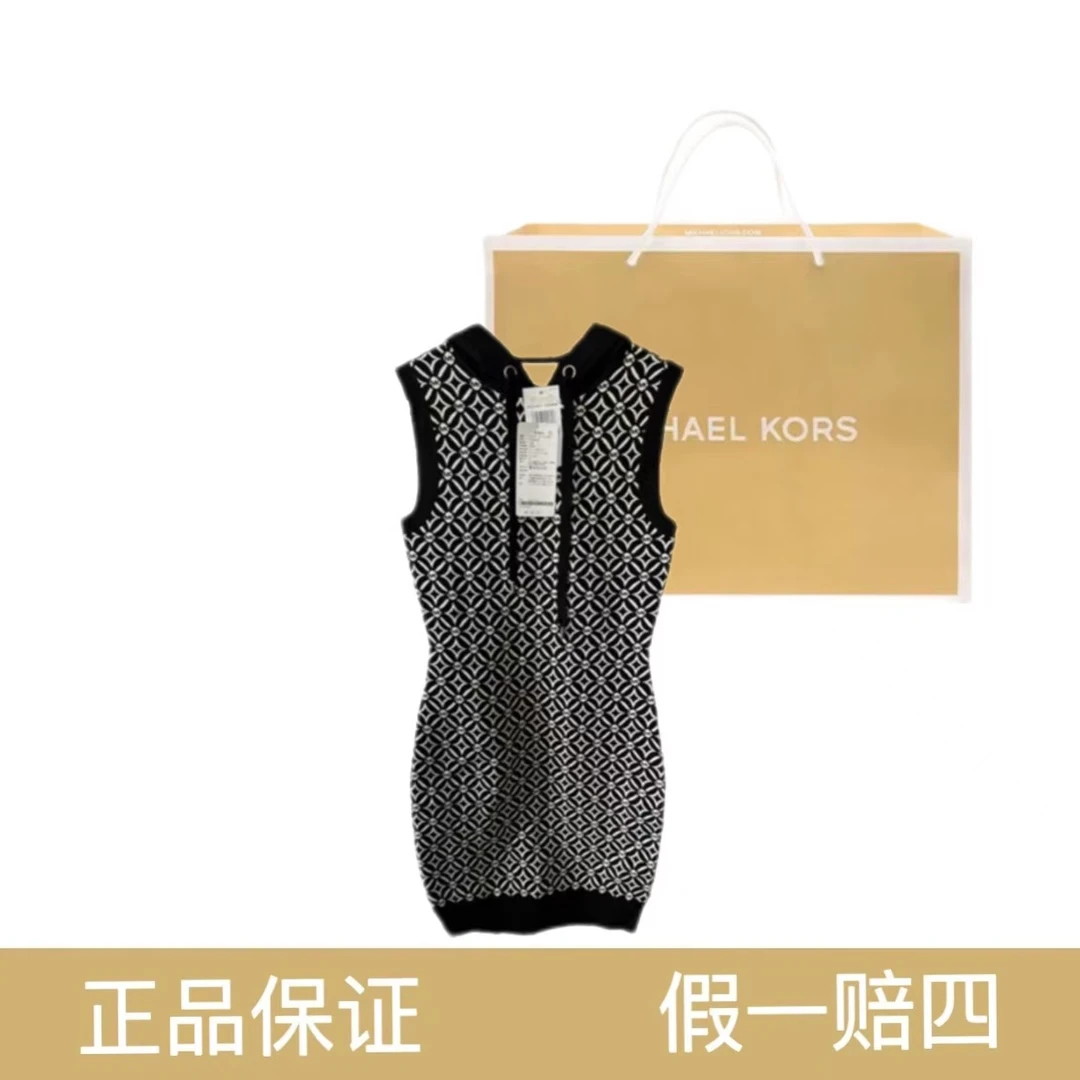 99新 MICHAELKORS/迈克高仕 女士针织连帽长裙MK/281