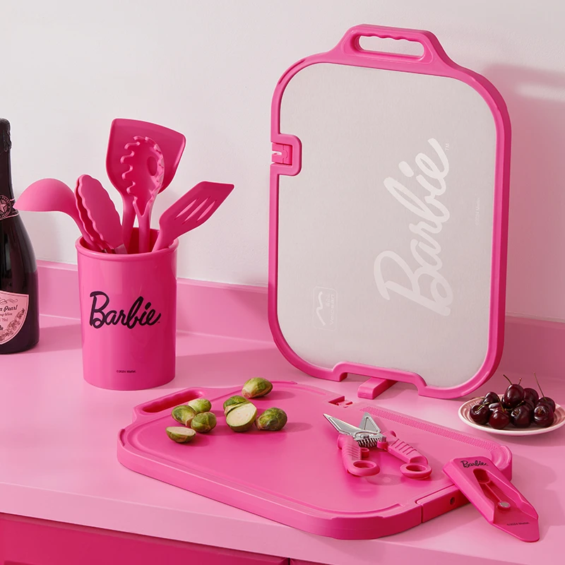 温仑山芭比系列粉BlackPink配色多功能鹅卵石不锈钢防霉双面菜板