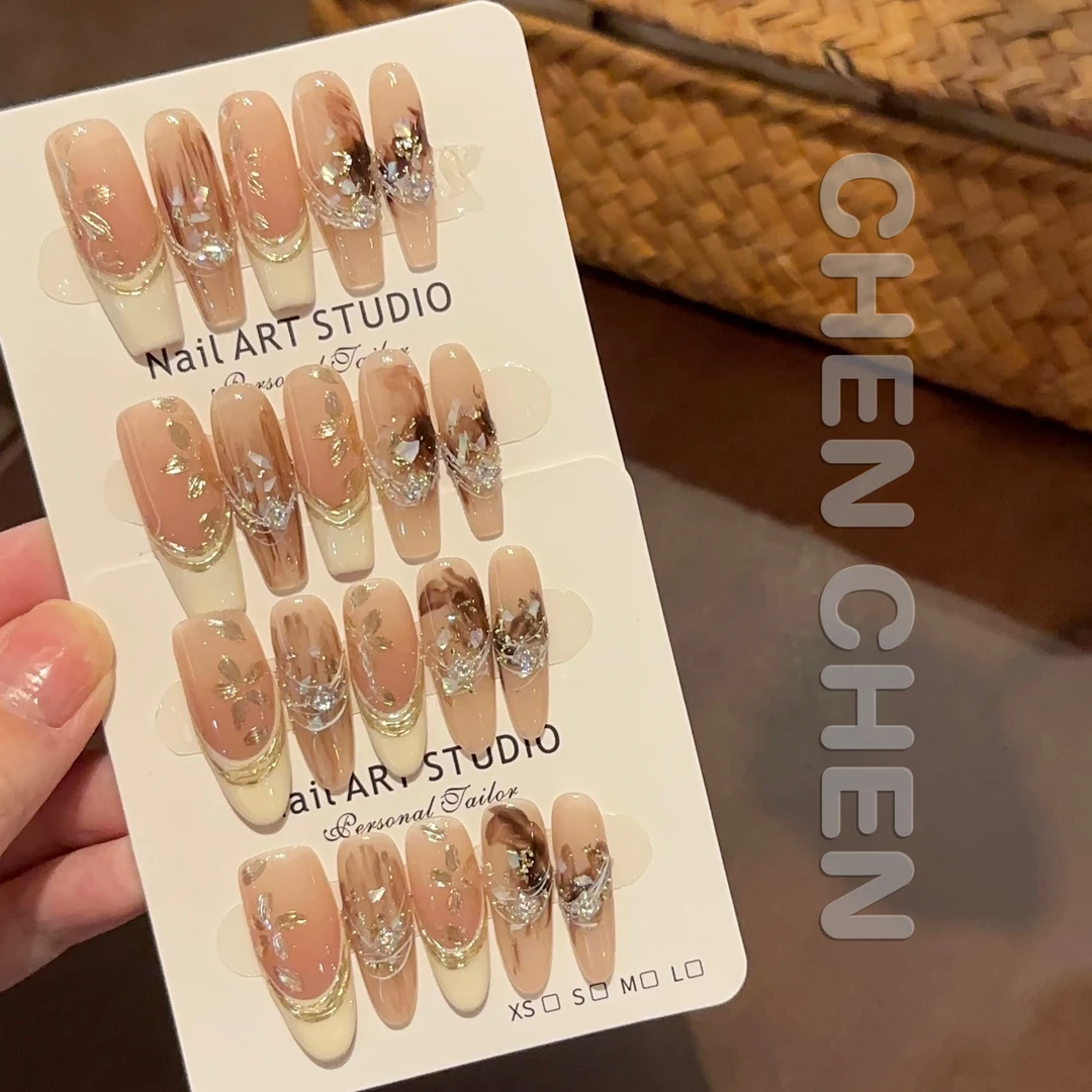 【勾圈凯】复刻狗蛋版2024初秋手绘法式渐变氛围感美甲