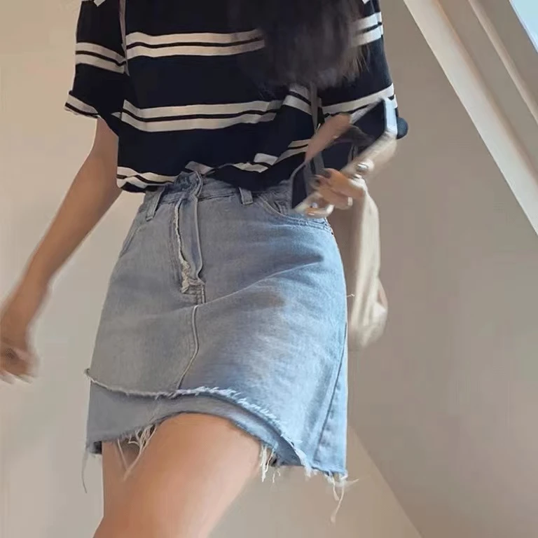 【牛仔短裙】无内衬