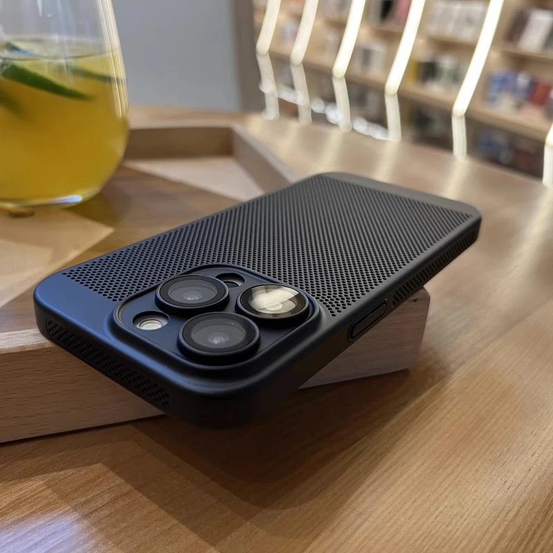 壳膜一体适用苹果14ProMax手机壳散热网壳iPhone13夏季透气保护套