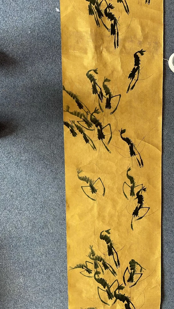 丹云优选 齐 洒金群虾图