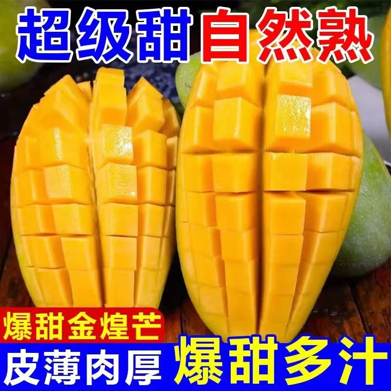 广西百色大果金煌芒果10斤一箱甜整箱批发芒果水果产地直发5斤3斤
