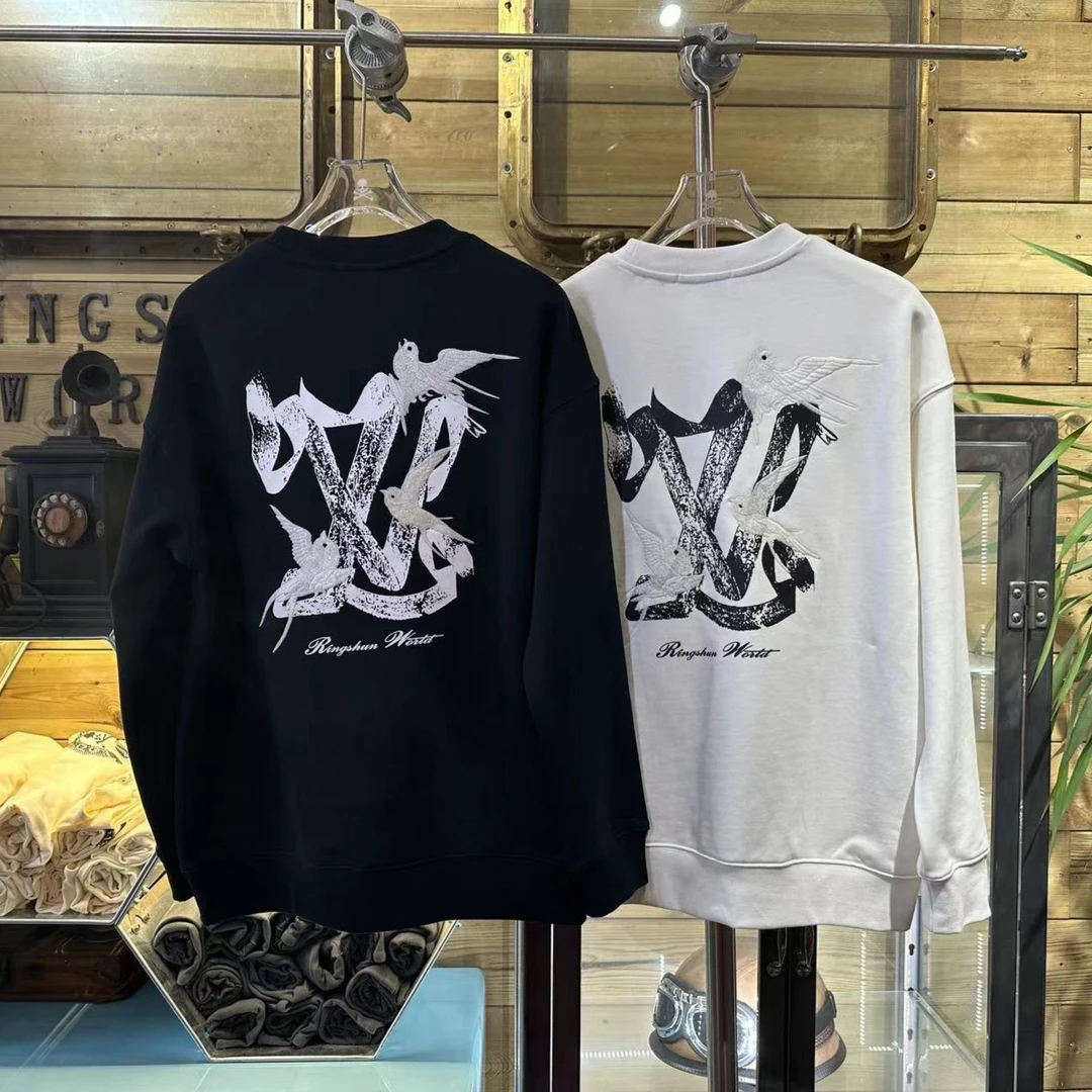 骷髅头潮牌2023Q男装秋冬百搭时尚重磅男女情侣款潮流宽松卫衣