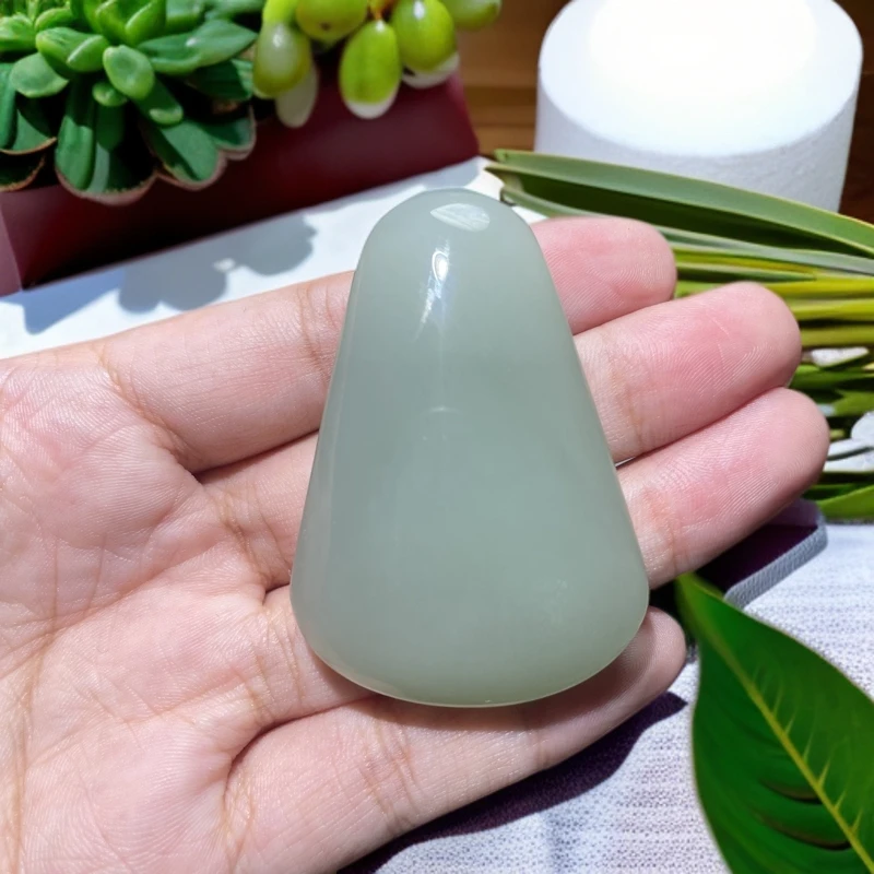 天然和田玉且末水滴无事牌吊坠男女款玉石中国风汉服潮流挂件坠