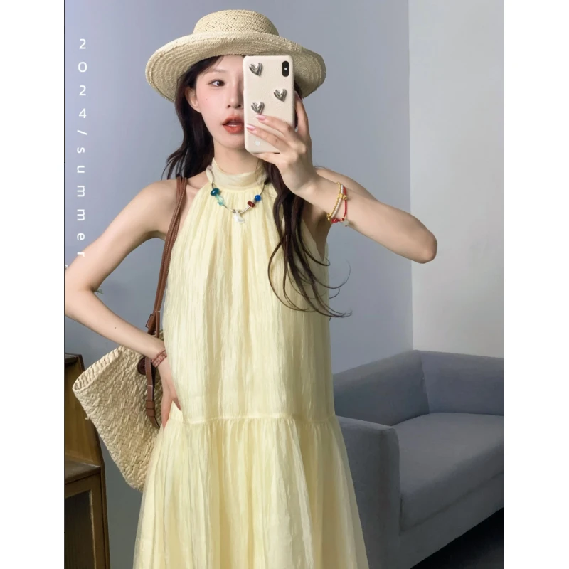 美静   【金缕衣】色天丝连衣裙XMZH3358（清）