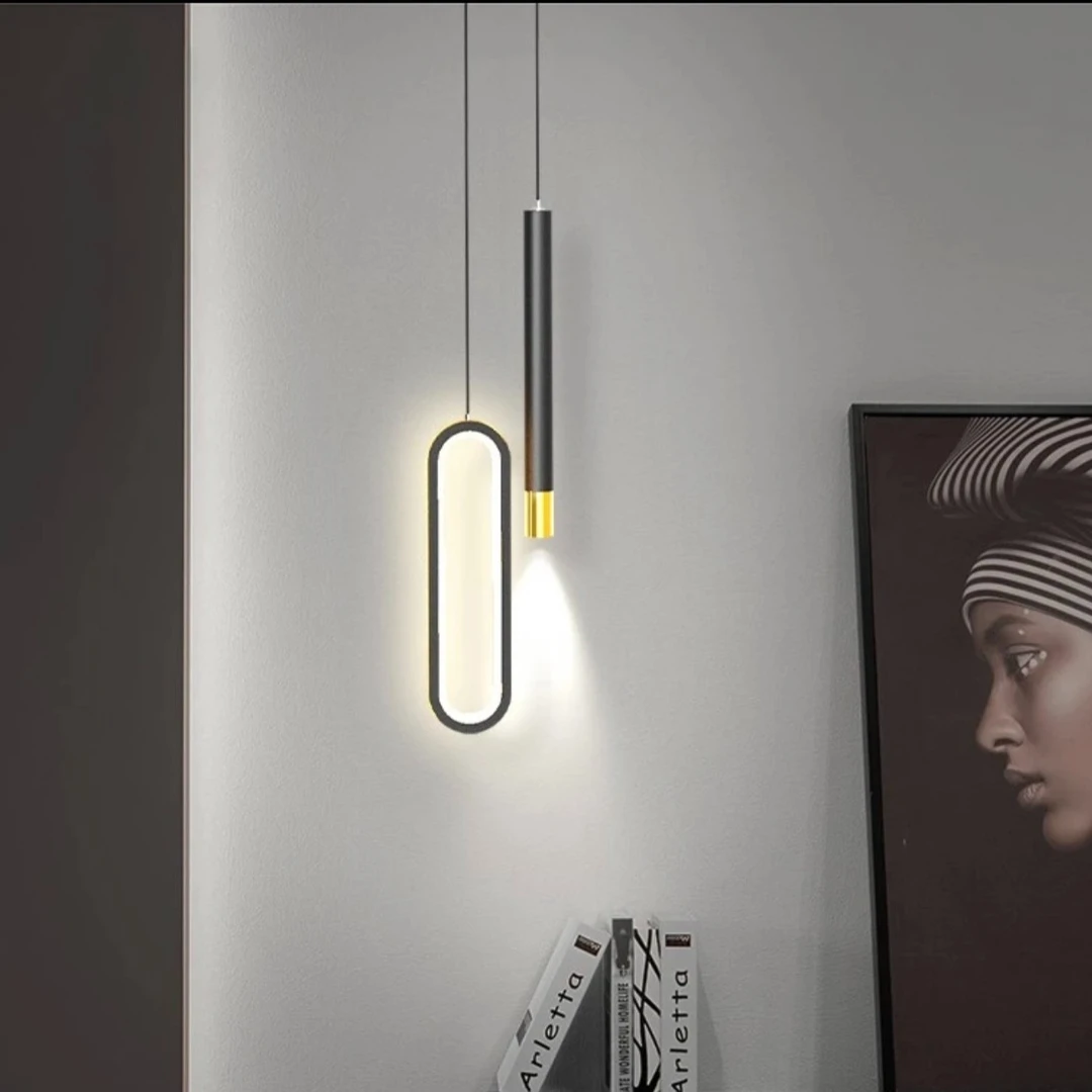 【红语灯饰】床头吧台创意双头小吊灯 北欧轻奢网红简约现代灯具