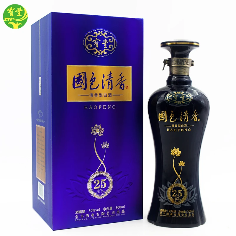宝丰清香型白酒陈坛25系列50度500ml单瓶礼盒送礼自饮50%vol500ml