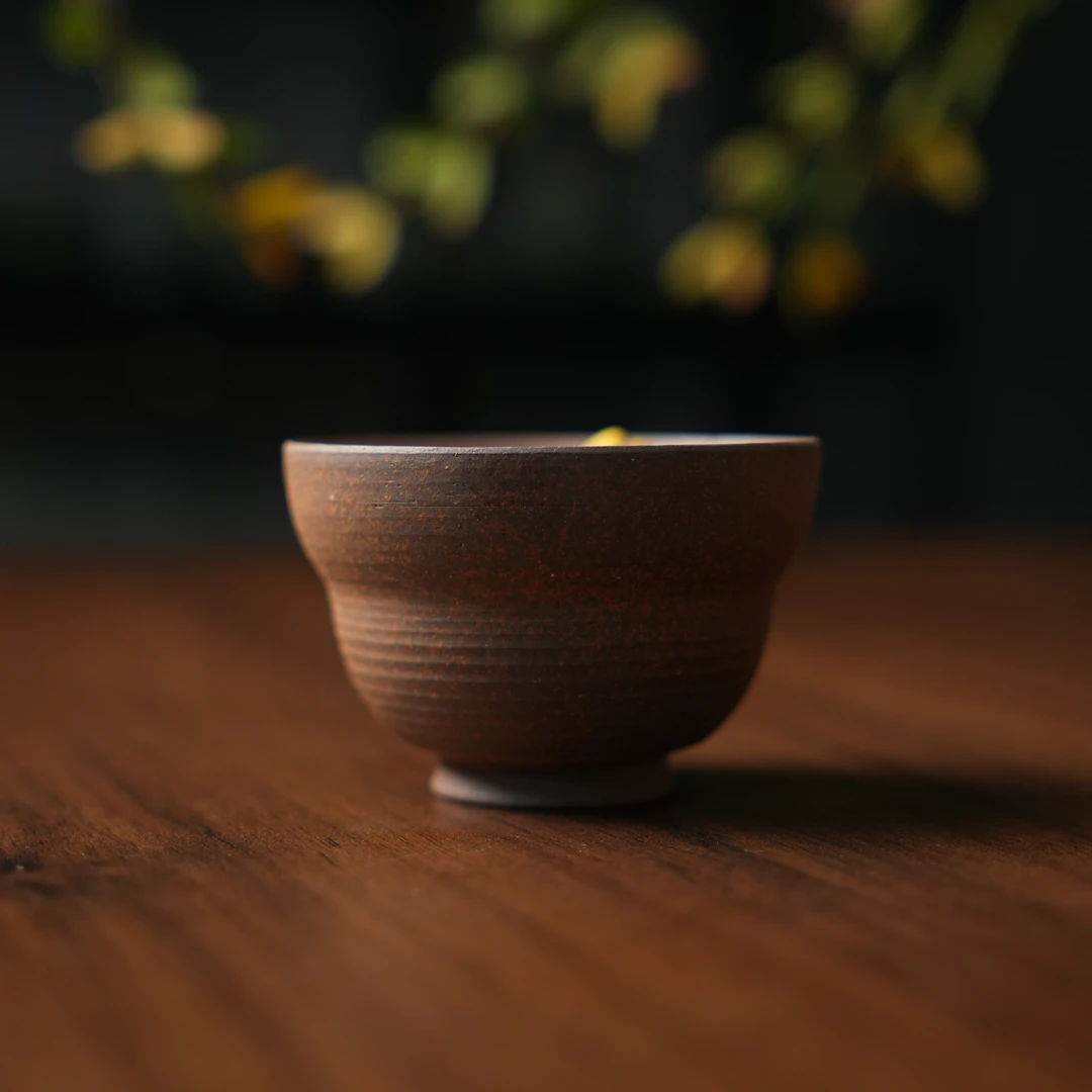 {陋室茗}粗陶佛手葫芦杯