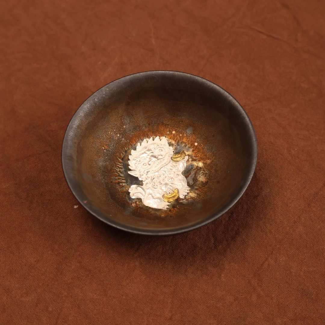 灰念鎏金普洱杯 80cc