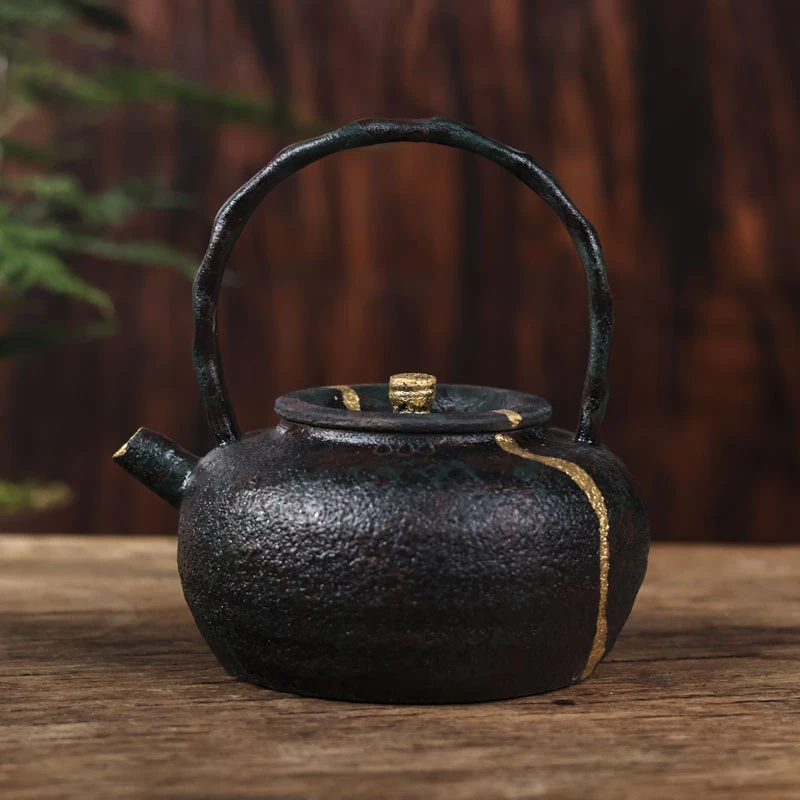 斋居 煮水提梁壶金线（波斯S0054）