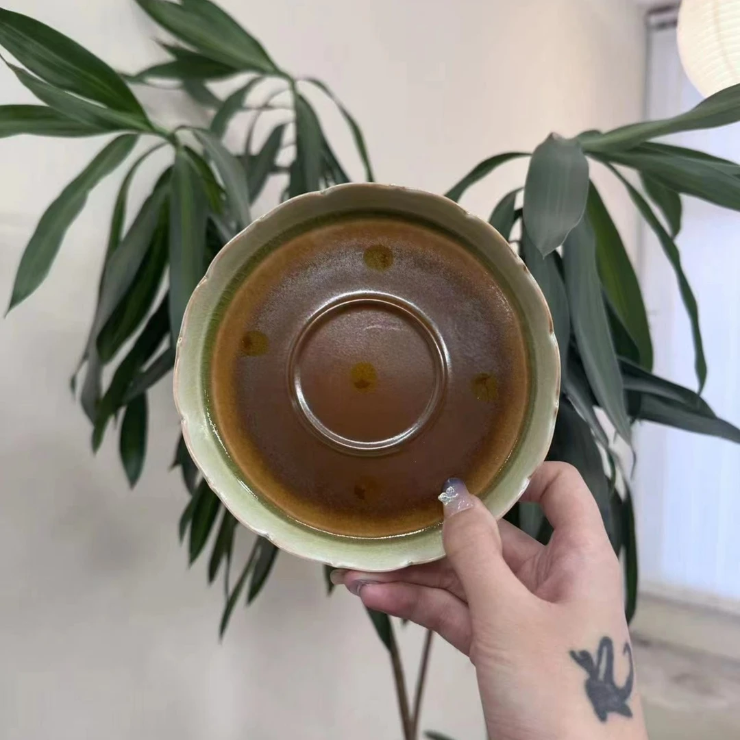 *斋居斋居仿古提梁壶承陶瓷手工主人杯茶道器具壶承杯碟