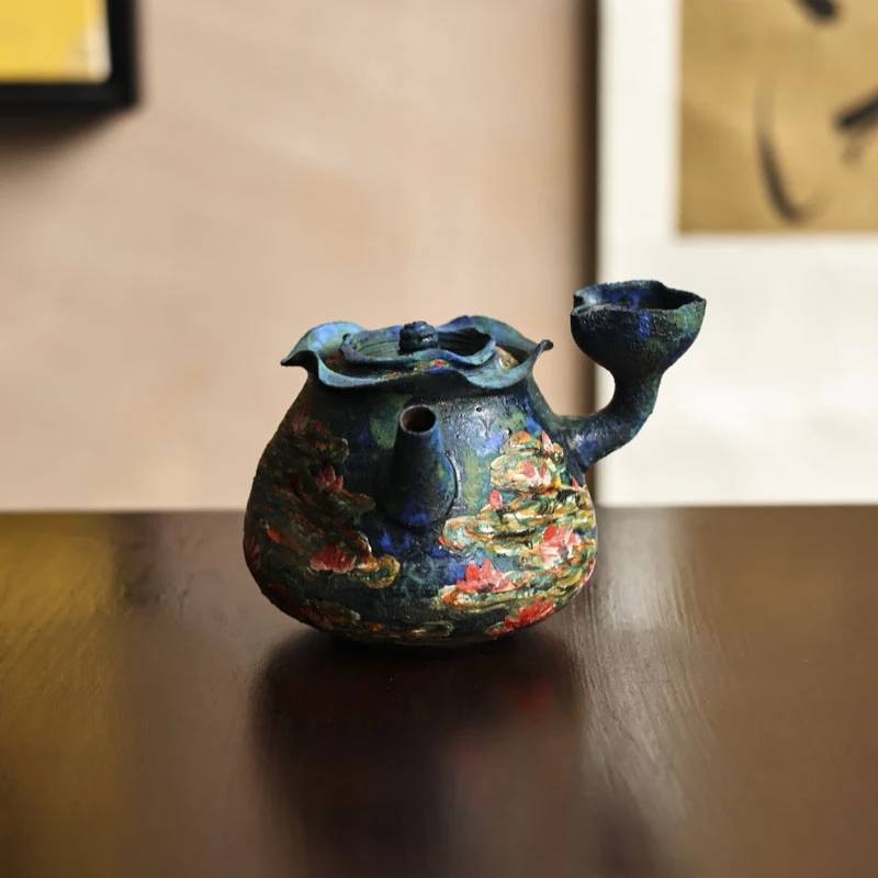 *斋居莫奈睡莲侧把壶（莫奈S0188）