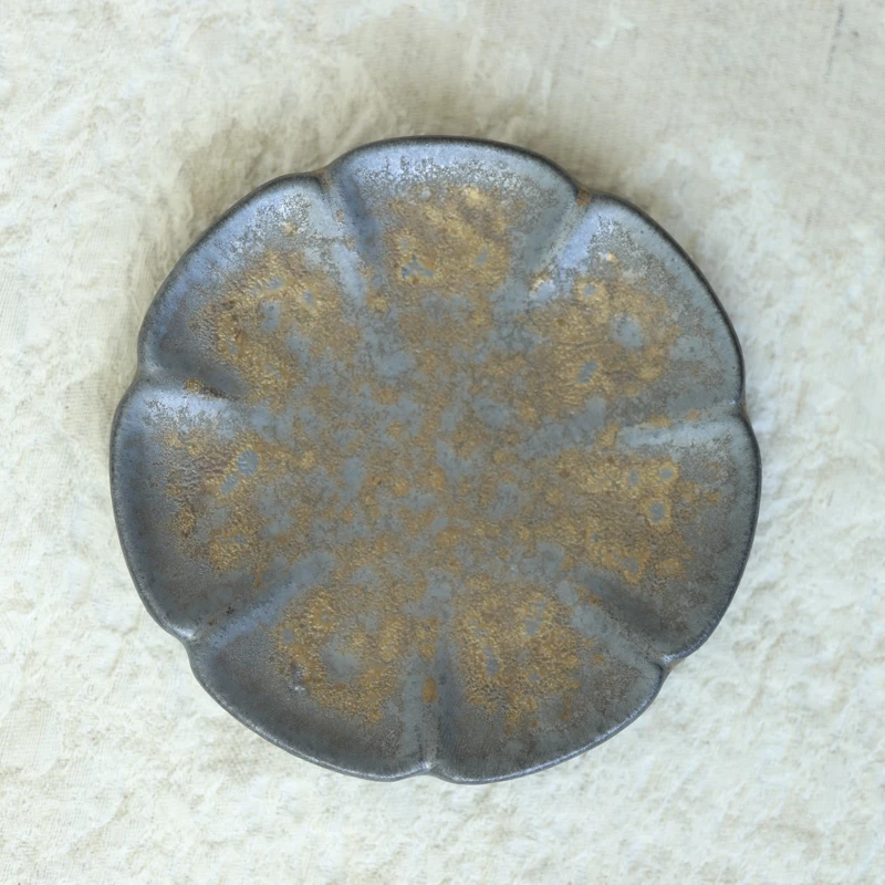 *斋居杯垫鎏金莲花杯垫茶托壶托日式茶道配件茶道器具（V1501）