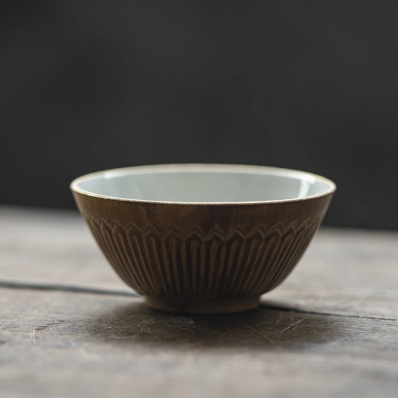 斋居 李朝黄-清昼规则纹-茶杯-30ml(Q1722)