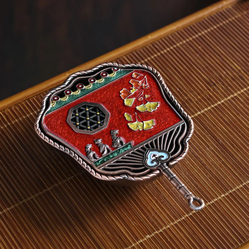 【斋居】扇形香器-红（Q4560）