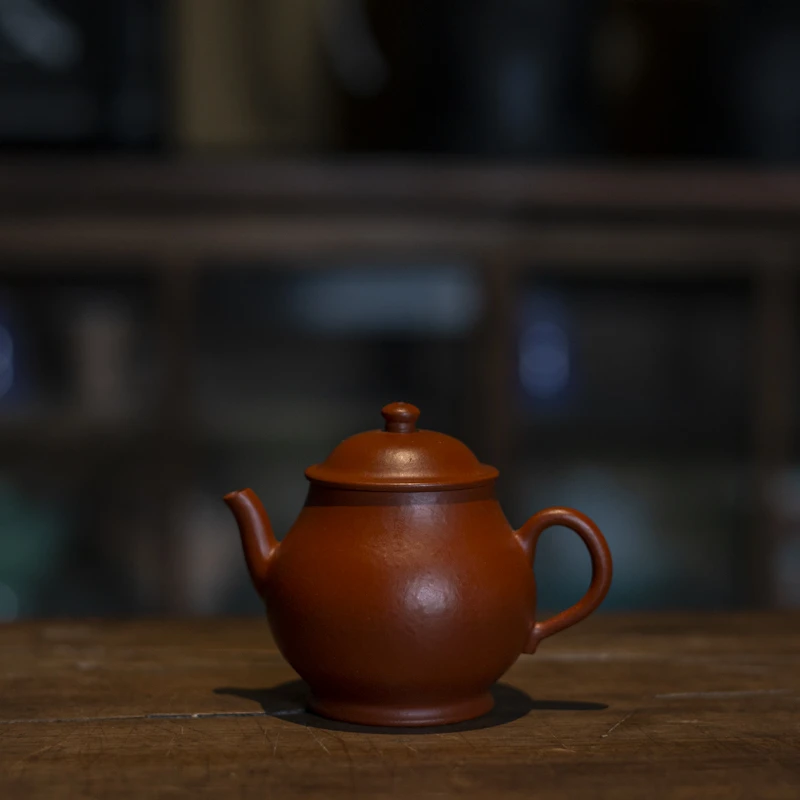 斋居 柒堂朱泥清欢壶-满容105cc（柒堂Q0013）