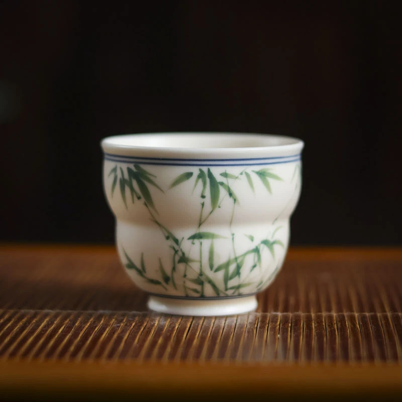 斋居 青竹葫芦杯60ml陶瓷茶杯（Q5506）