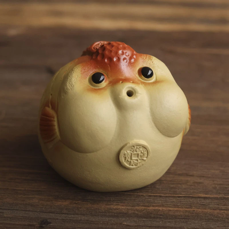 *斋居金鱼茶宠茶玩可养可爱茶桌摆件家室用茶道零配