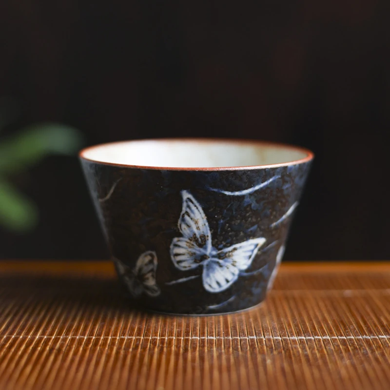 斋居 青墨-熹谷言物-蝴蝶杯（青墨0050）