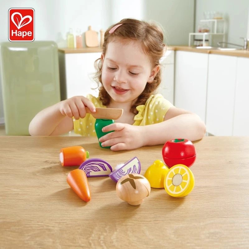 hape时令鲜蔬缤纷鲜果+仿真蔬菜切切乐 水果蔬菜组合