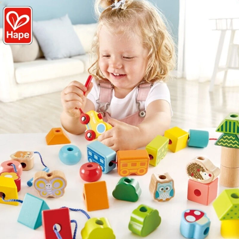 Hape丛林火车串珠套 儿童玩具 E8476