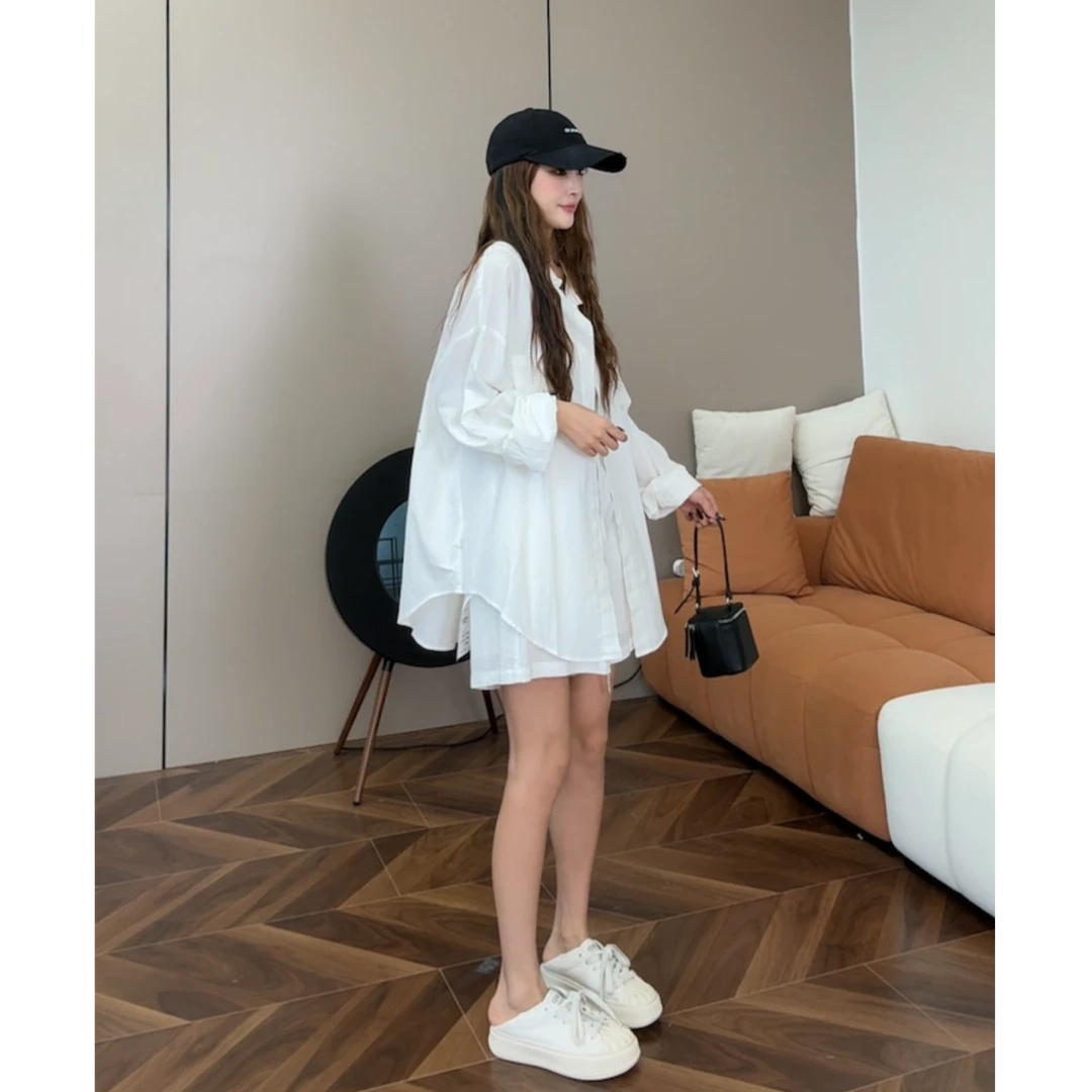 硕哥21502 亚麻套装 休闲时尚两件套宽松