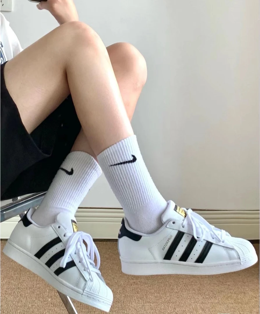 阿迪达斯Superstar金标贝壳头板鞋女春秋款休闲运动鞋官方正品