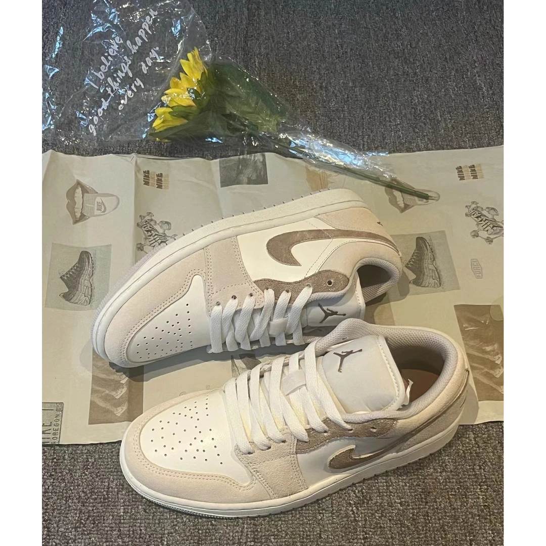 AIR JORDAN 1 LOW SEAJ1棕色男女潮流复古运动低帮篮球鞋官方正品