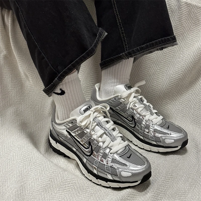 NIKE/耐克P-6000百搭银灰低帮复古防滑休闲跑步鞋潮鞋官方正品