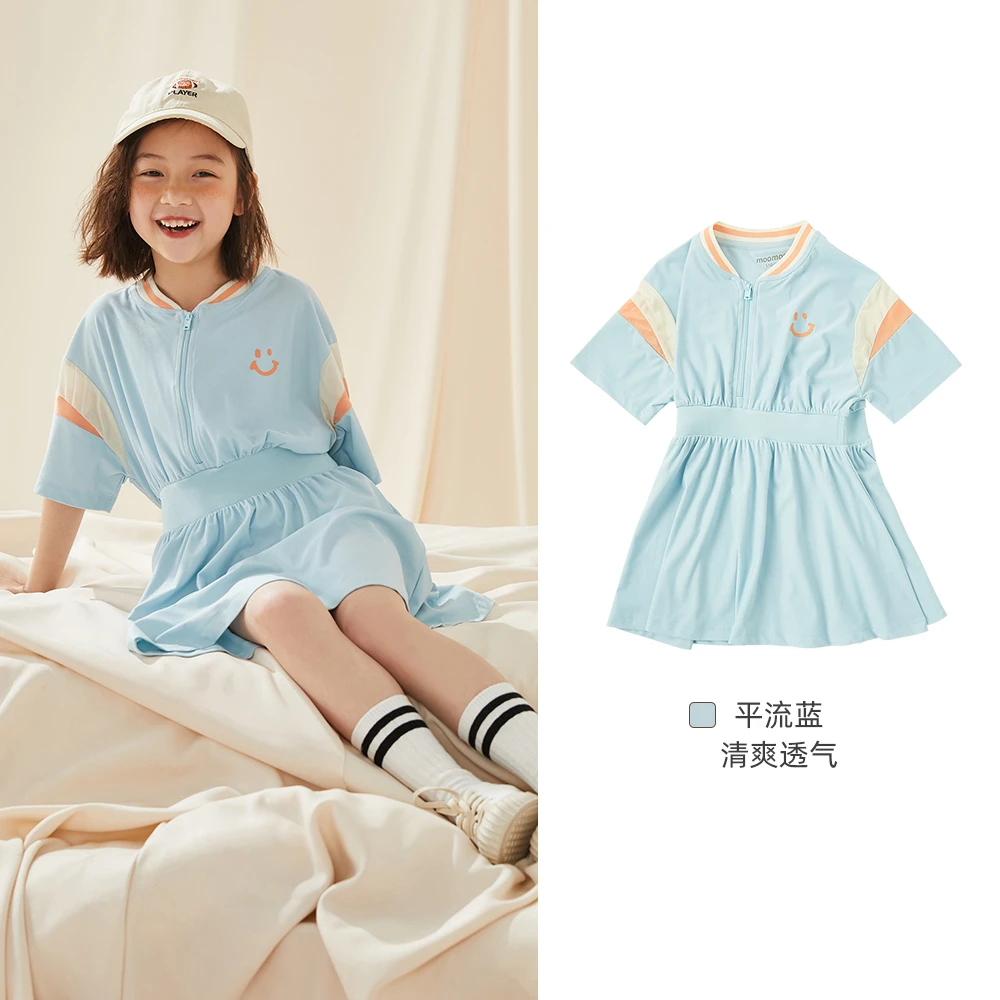美家 m0系列女童休闲运动速干时尚连衣裙夏 A3728 A3729